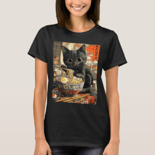 Funny Ramen Cat Noodle Lovers Anime Otaku T-Shirt