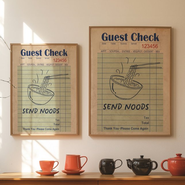 Funny Ramen Meme Vintage Diner Kitchen Poster  (Creator Uploaded)