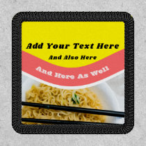 Funny Ramen Noodles Packet Custom Message Patch