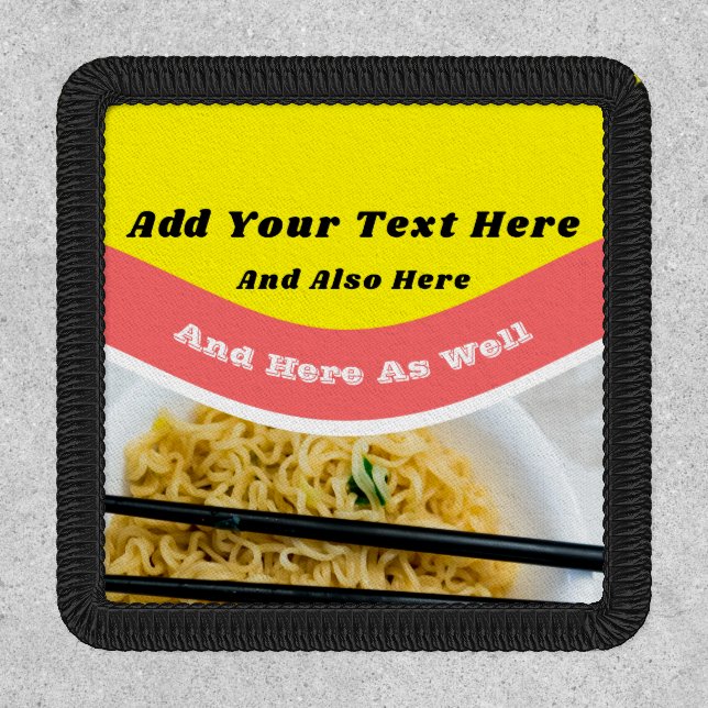Funny Ramen Noodles Packet Custom Message Patch (Front)