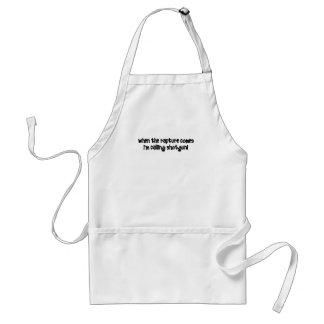 Funny rapture adult apron