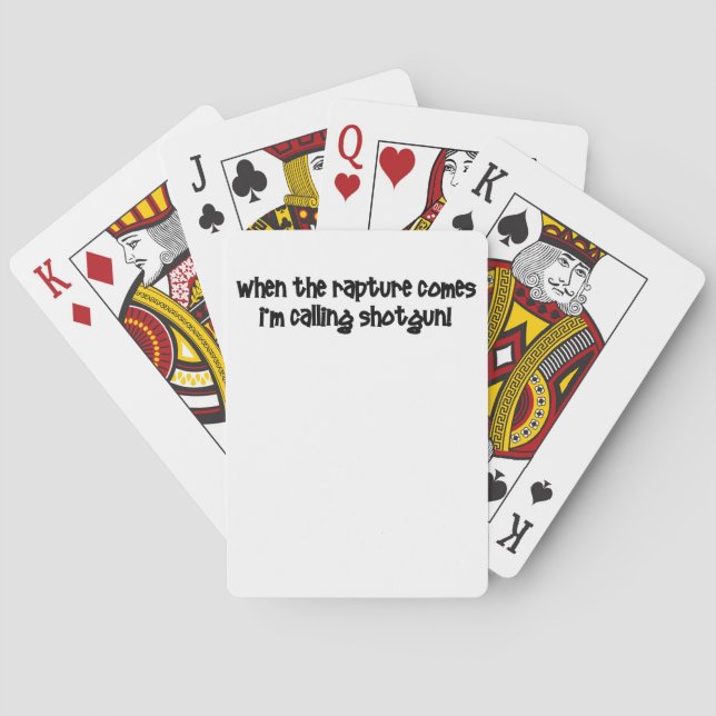 Funny rapture poker cards (Back)