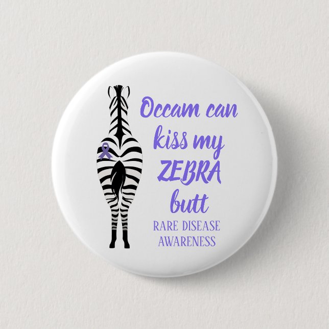 Funny Rare Disease Awareness  Button (Front)