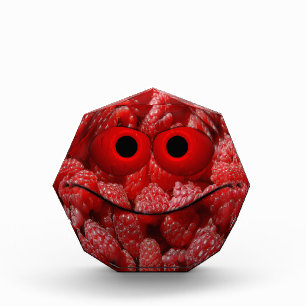 Funny Raspberry Emoticon Acrylic Award