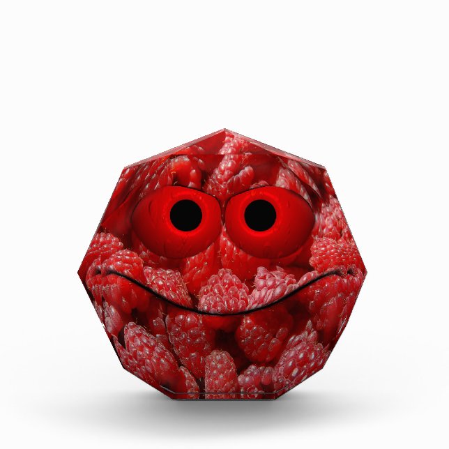Funny Raspberry Emoticon Acrylic Award (Front)