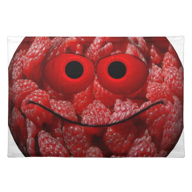 Funny Raspberry Emoticon Placemat (Front)