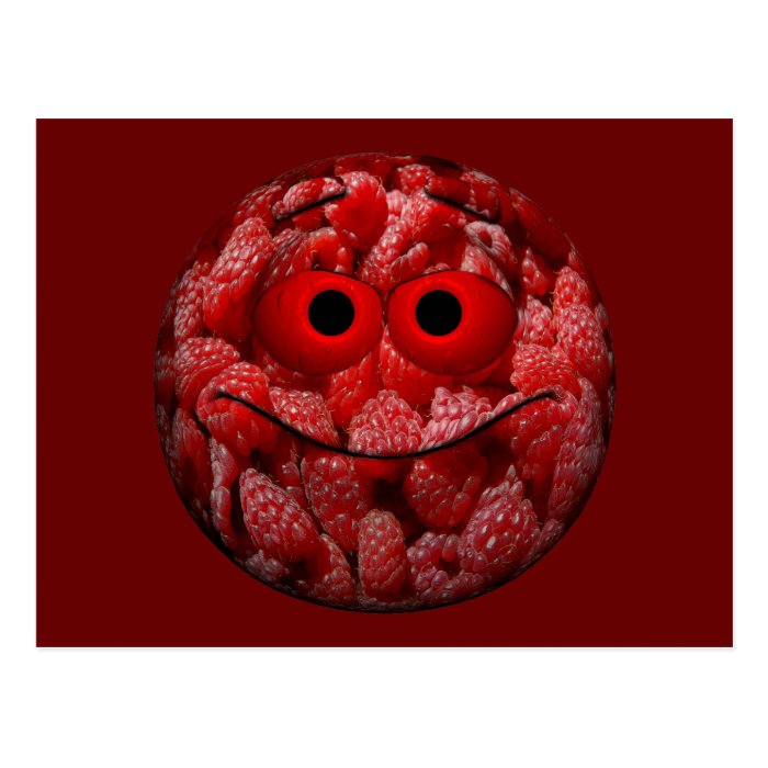 Funny Raspberry Emoticon Post Cards