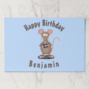 Funny rat and camera personalized birthday paper pad