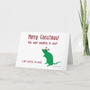 Funny Rat Christmas Card
