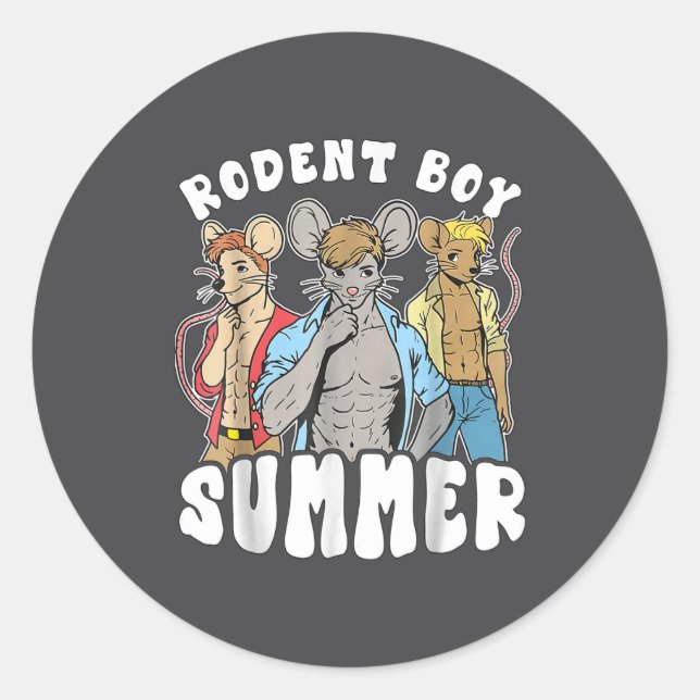 Funny Rat Lover Quote Rodent Boy Summer Cool Vacat Classic Round Sticker (Front)