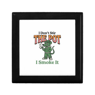 Funny Rat Pot Quote Vintage Engraving Design_1 Gift Box