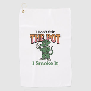 Funny Rat Pot Quote Vintage Engraving Design_1 Golf Towel