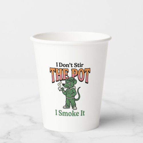 Funny Rat Pot Quote Vintage Engraving Design_1 Paper Cups