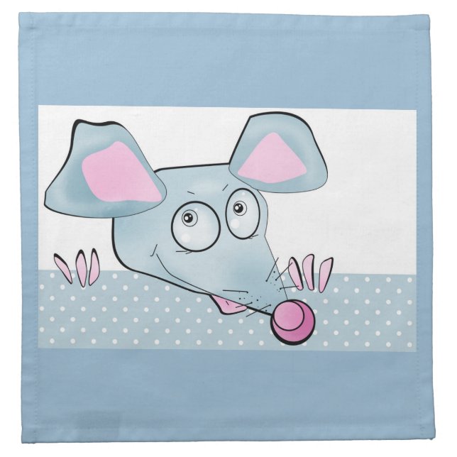 Funny rat, rat, Christmas Cloth Napkin (Front)