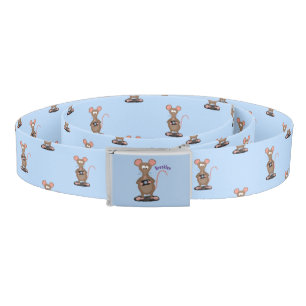Funny rat with camera cartoon illustration belt
