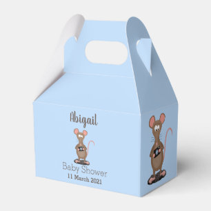 Funny rat with camera cartoon illustration favor boxes