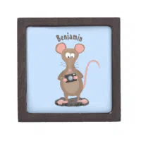 Funny rat with camera cartoon illustration gift box Zazzle