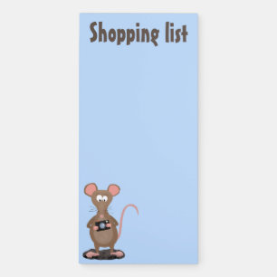 Funny rat with camera cartoon illustration magnetic notepad