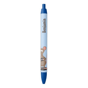 Funny rat with camera cartoon illustration pen