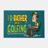 Cute Golfing Humor Decor for Fans Doormat