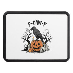 Funny Raven, F-Caw-F, Skull Raven, Gothic Crow Hitch Cover