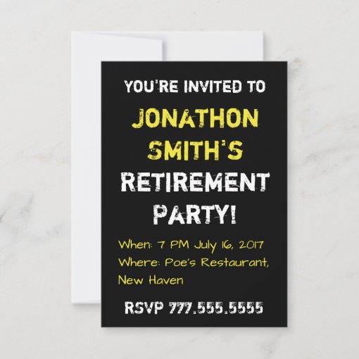 Funny Raven Retirement Invitation | Zazzle