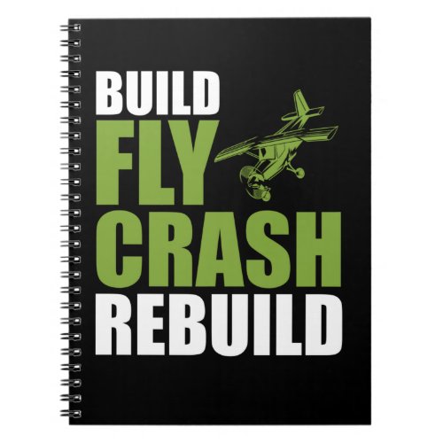 Funny RC Aircraft Pilot Controlled Model Plane Notebook