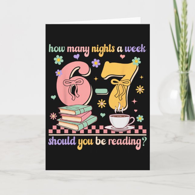Funny Reading 67 Teacher Six Seven Reading 6 7 Boo Card (Front)