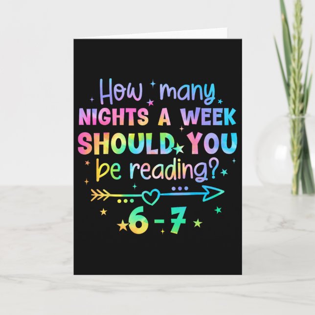 Funny Reading 67 Teacher Six Seven Reading 6 7 Boo Card (Front)