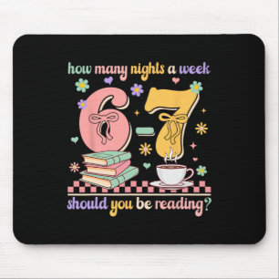 Funny Reading 67 Teacher Six Seven Reading 6 7 Boo Mouse Pad