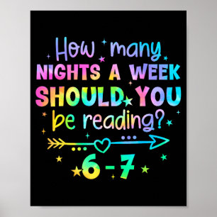 Funny Reading 67 Teacher Six Seven Reading 6 7 Boo Poster