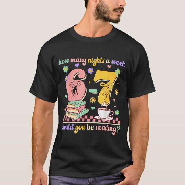 Funny Reading 67 Teacher Six Seven Reading 6 7 Boo T-Shirt (Front)