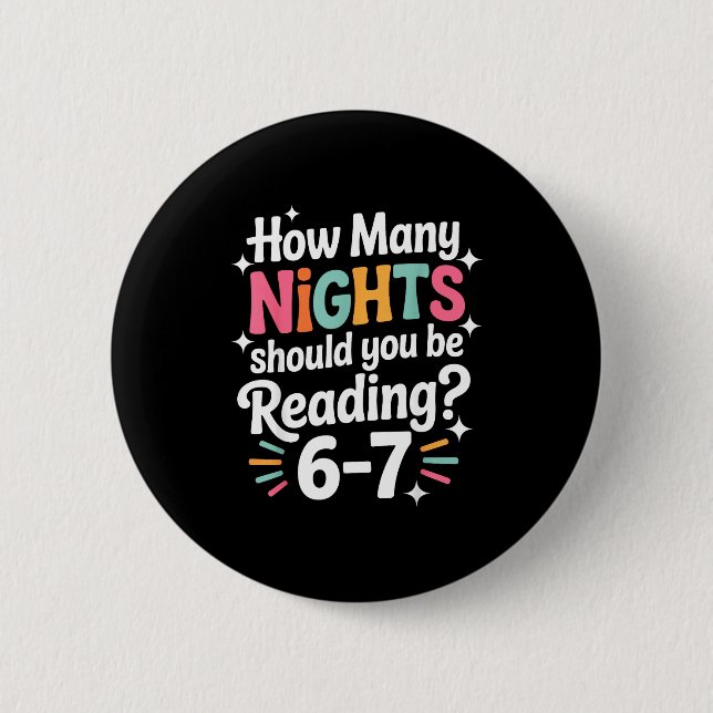 Funny Reading 6 7 Six Seven Meme Englieacher Book  Button (Front)