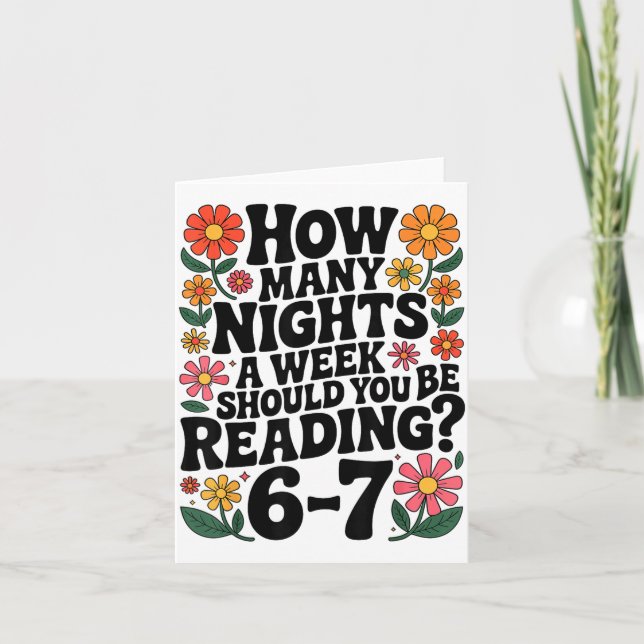 Funny Reading 6 7 Six Seven Meme Englieacher Book  Card (Front)