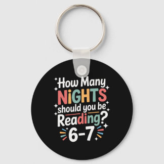 Funny Reading 6 7 Six Seven Meme English Teacher B Keychain