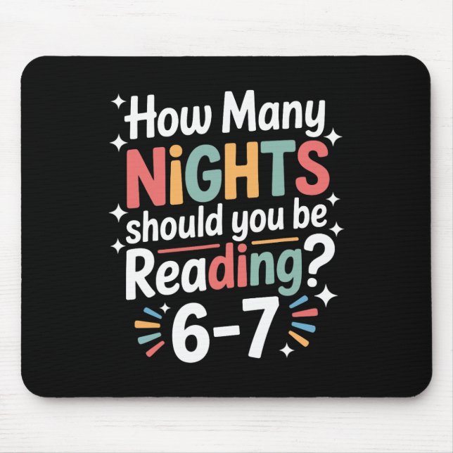 Funny Reading 6 7 Six Seven Meme English Teacher B Mouse Pad (Front)