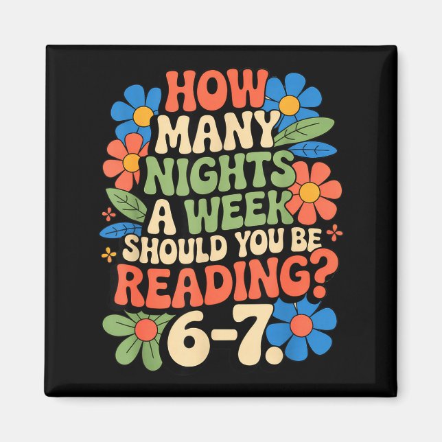 Funny Reading Book Teacher 67 Six Seven Meme  Magnet (Front)
