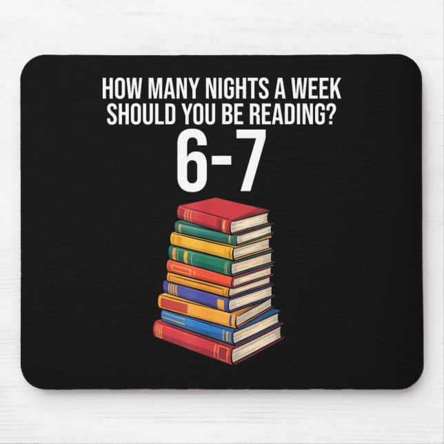 Funny Reading Book Teacher 67 Six Seven Meme  Mouse Pad (Front)