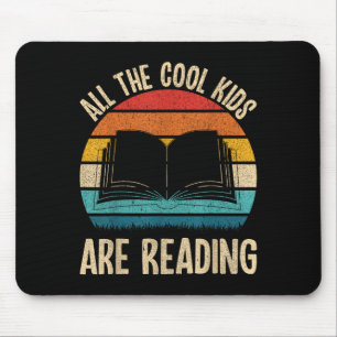Funny Reading Books Nerd Bookish Library Bookshelf Mouse Pad