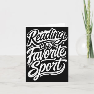 Funny reading is favorite sport for librarian card