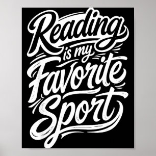 Funny reading is favorite sport for librarian poster