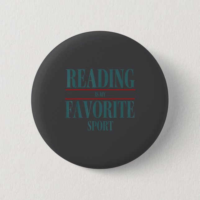 Funny Reading Is My Favorite Srt Book Lover Quote  Button (Front)