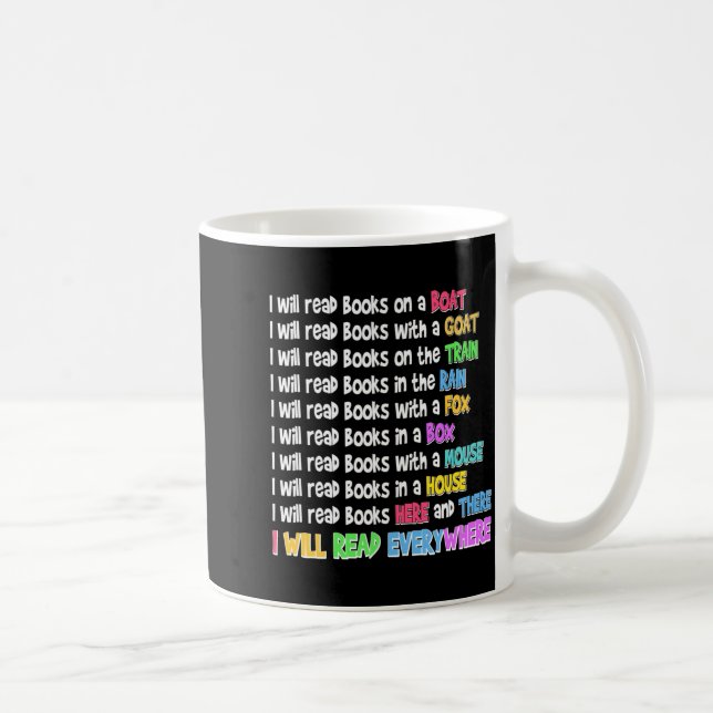 Funny reading lover will read book everywhere coffee mug (Right)
