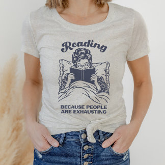 Funny Reading People Are Exhausting Retro Tri-Blend Shirt