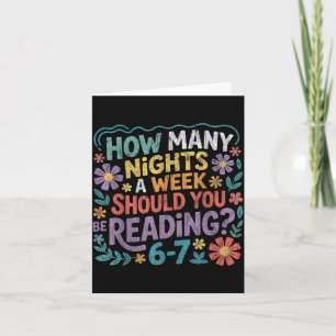 Funny Reading Six Seven Meme Book Lover 67 Teacher Card