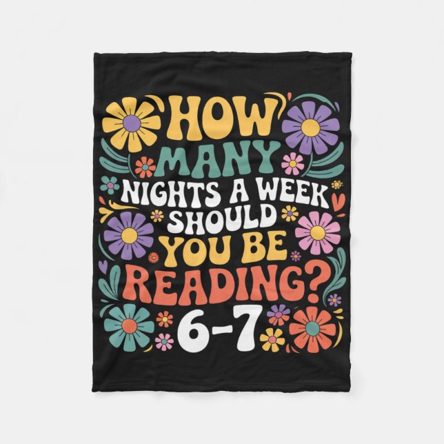 Funny Reading Six Seven Meme Book Lover 67 Teacher Fleece Blanket (Front)
