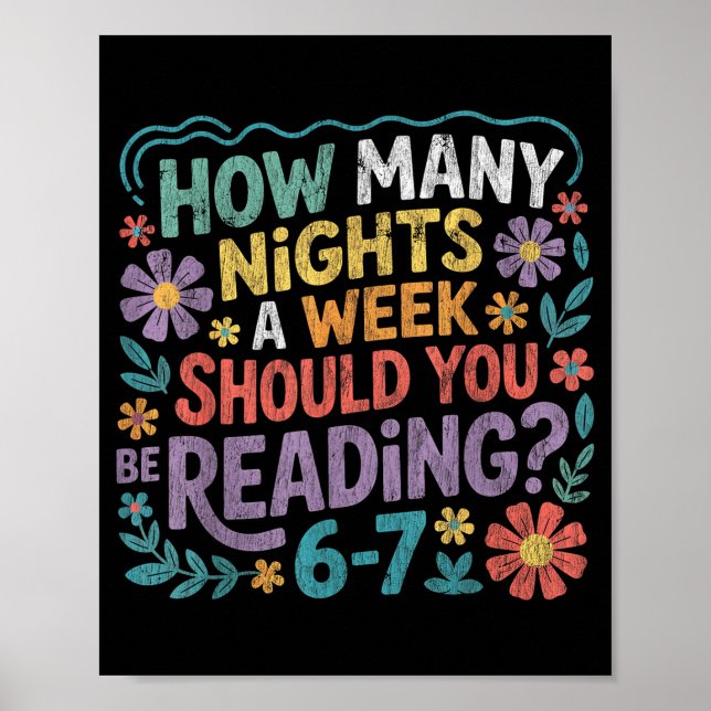Funny Reading Six Seven Meme Book Lover 67 Teacher Poster (Front)