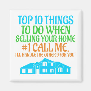 Funny Real Estate Agent Broker Realtor Cute House Magnet