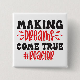 Funny Real Estate Agent Gift Home Broker Realtor Button