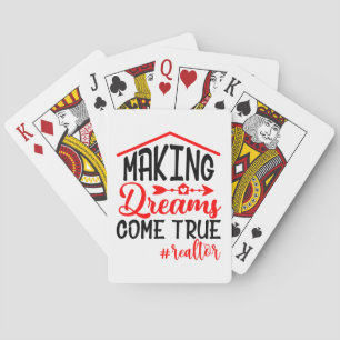Funny Real Estate Agent home Broker Blue Realtor   Poker Cards